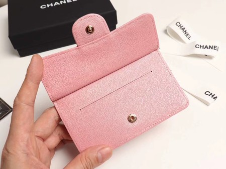 Chanel classic card holder AP0374 pink