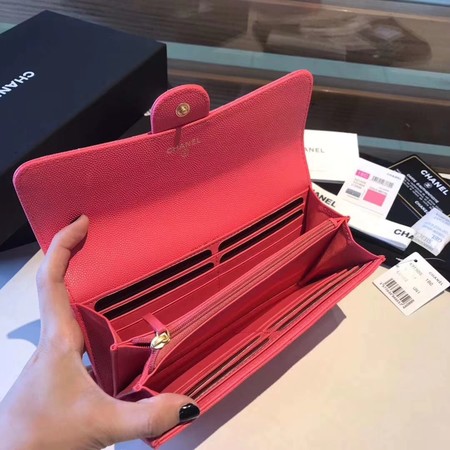 Chanel long flap wallet A80759 rose