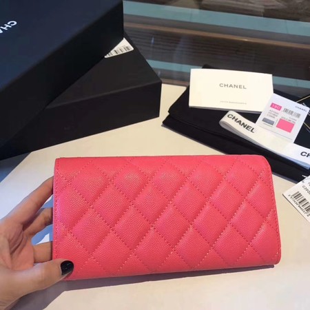 Chanel long flap wallet A80759 rose