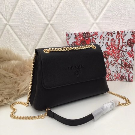 Prada Calf leather shoulder bag 82501 black