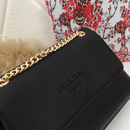 Prada Calf leather shoulder bag 82501 black