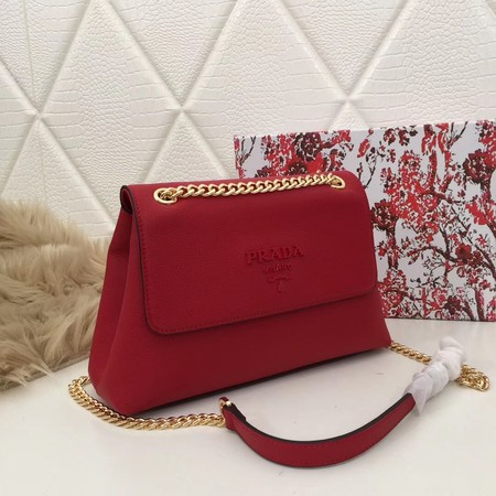 Prada Calf leather shoulder bag 82501 red