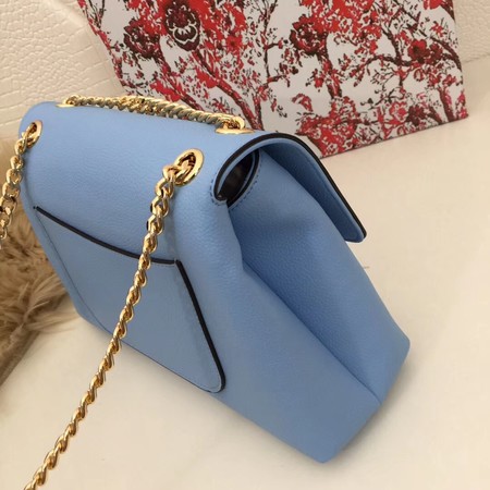 Prada Calf leather shoulder bag 82501 sky blue