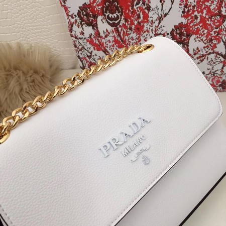 Prada Calf leather shoulder bag 82501 white