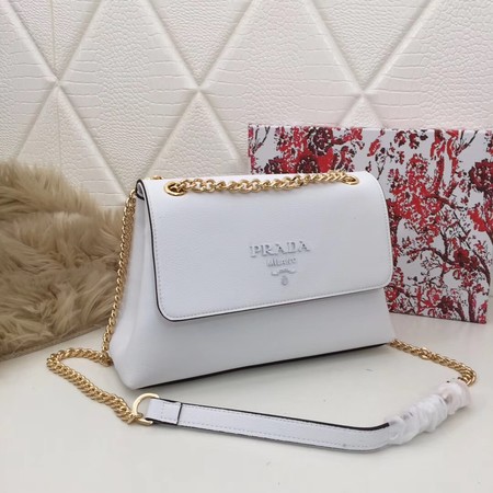 Prada Calf leather shoulder bag 82501 white