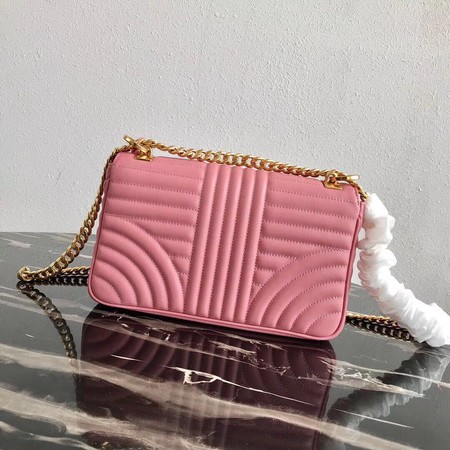 Prada Diagramme medium leather bag 1BD108 pink