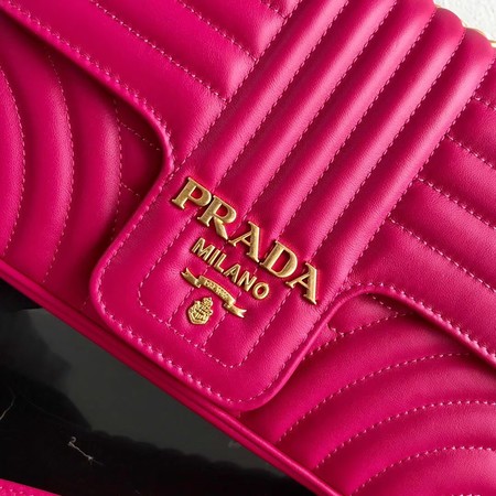 Prada Diagramme medium leather bag 1BD108 rose