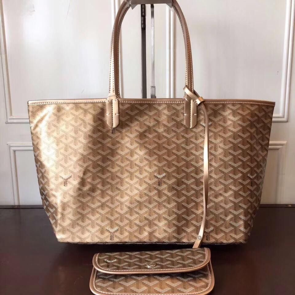 Goyard Y Doodling Calfskin Leather Tote Bag 7902 Gold