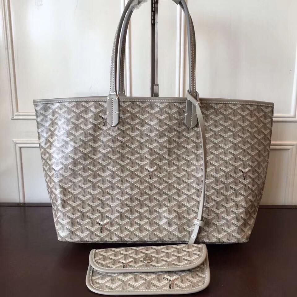 Goyard Y Doodling Calfskin Leather Tote Bag 7902 Kakki