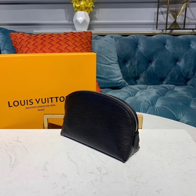 Louis vuitton original Epi Leather COSMETIC POUCH PM M52030 black