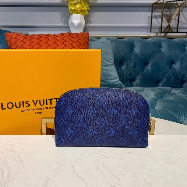 Louis vuitton original Monogram COSMETIC POUCH PM M52030 blue