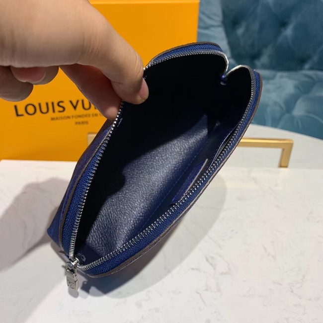 Louis vuitton original Monogram COSMETIC POUCH PM M52030 blue