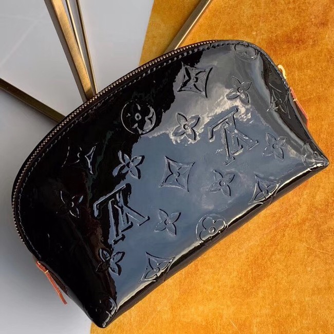 Louis vuitton Monogram Vernis Leather COSMETIC POUCH M90172 black