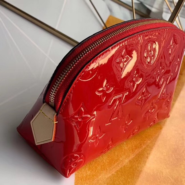 Louis vuitton Monogram Vernis Leather COSMETIC POUCH M90172 red