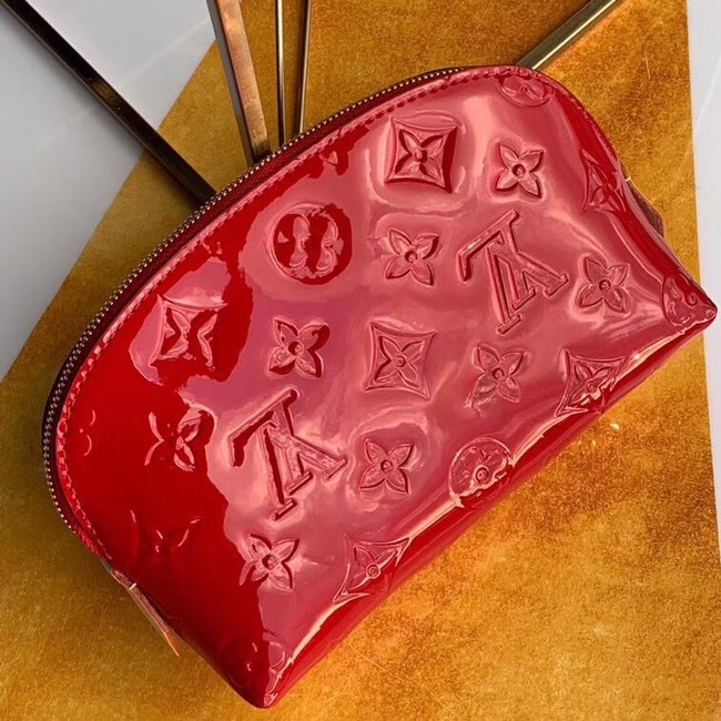 Louis vuitton Monogram Vernis Leather COSMETIC POUCH M90172 red