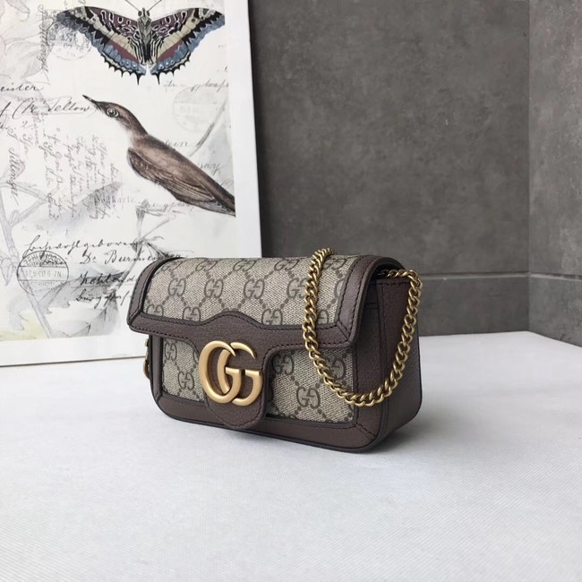 Gucci GG Supreme canvas 476433 Mini Shoulder Bag brown