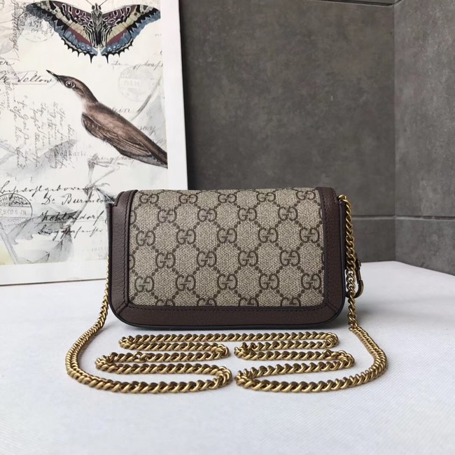 Gucci GG Supreme canvas 476433 Mini Shoulder Bag brown