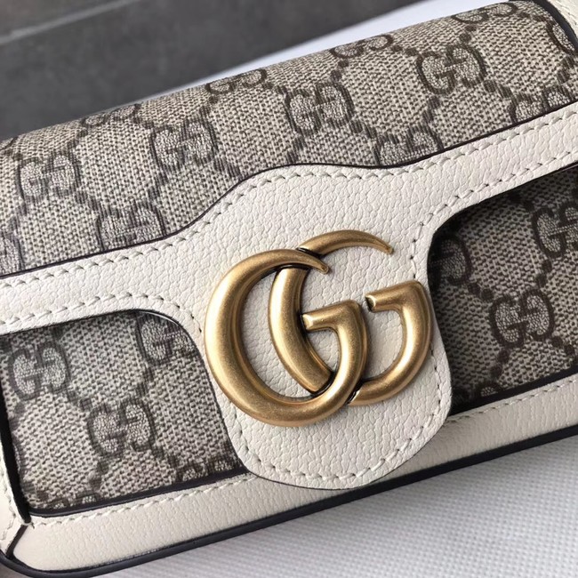 Gucci GG Supreme canvas 476433 Mini Shoulder Bag white