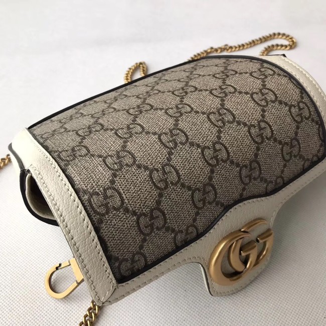 Gucci GG Supreme canvas 476433 Mini Shoulder Bag white