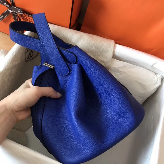 Hermes Picotin Lock PM Bags Original Leather H8688 electric blue