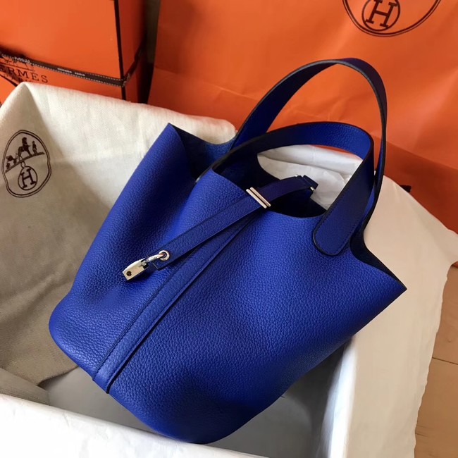 Hermes Picotin Lock PM Bags Original Leather H8688 electric blue