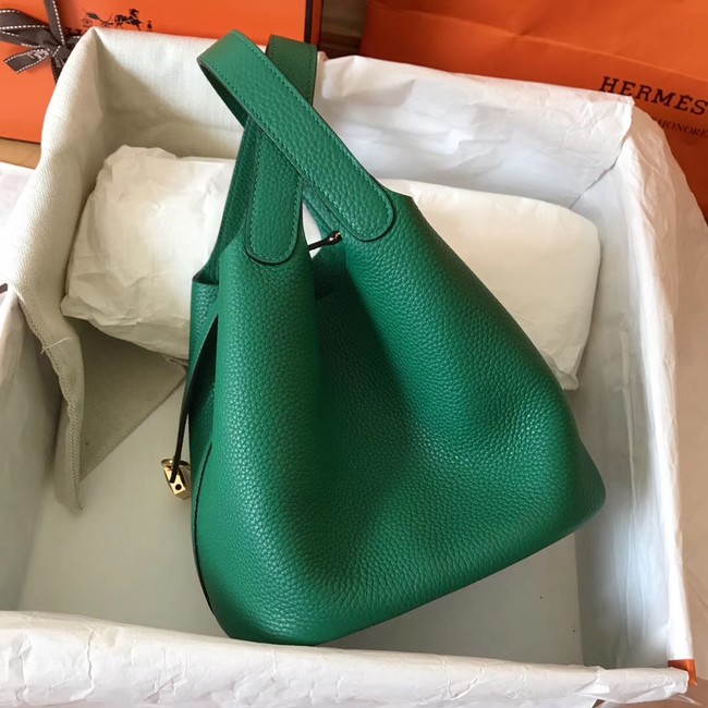 Hermes Picotin Lock PM Bags Original Leather H8688 green