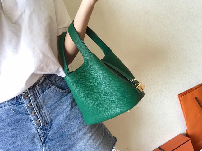 Hermes Picotin Lock PM Bags Original Leather H8688 green