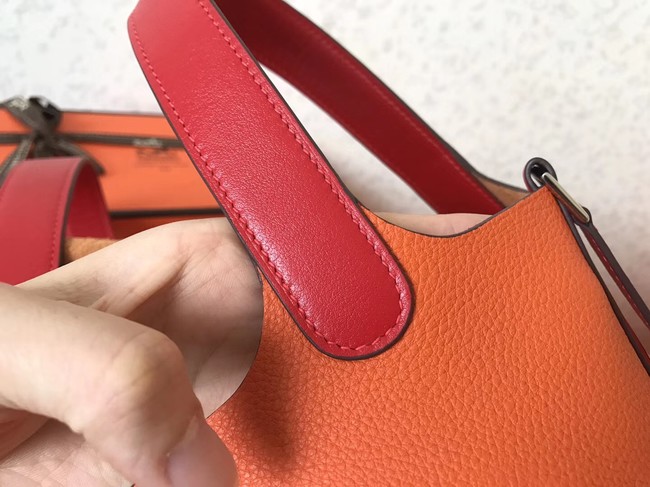 Hermes Picotin Lock PM Bags Original Leather H8688 orange&red