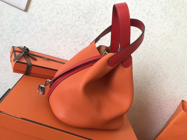 Hermes Picotin Lock PM Bags Original Leather H8688 orange&red