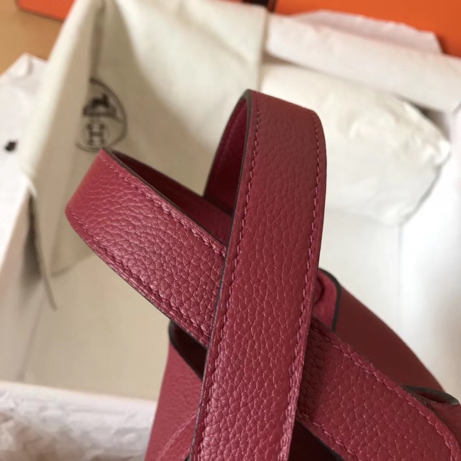 Hermes Picotin Lock PM Bags Original Leather H8688 wine red