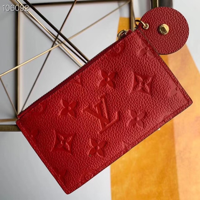 Louis Vuitton ZIPPED CARD HOLDER M68338 red