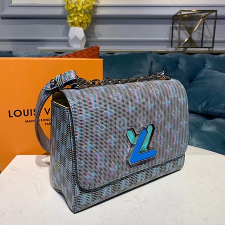 Louis Vuitton M55480 Twist MM Original Leather Monogram Pop Blue