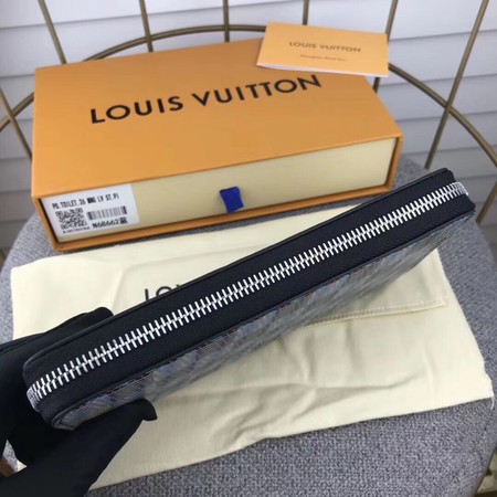 Louis Vuitton M68621 Zippy Wallet Damier Canvas Pop Blue