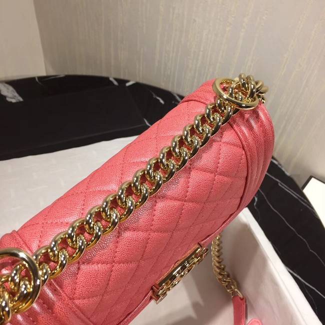 Boy Chanel Flap Shoulder Bag Original Leather Pink A67085 Gold