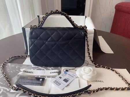 Chanel Shoulder Bag Original Leather Black 63593 Gold