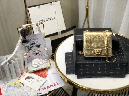 Chanel Shoulder Bag Original Leather Gold 63594 Gold
