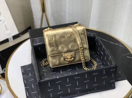 Chanel Shoulder Bag Original Leather Gold 63594 Gold