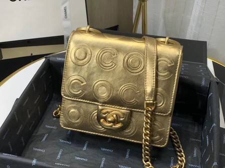 Chanel Shoulder Bag Original Leather Gold 63594 Gold