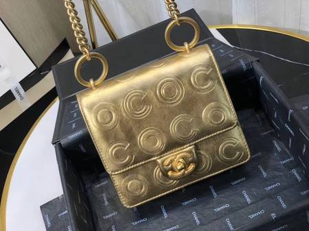 Chanel Shoulder Bag Original Leather Gold 63594 Gold