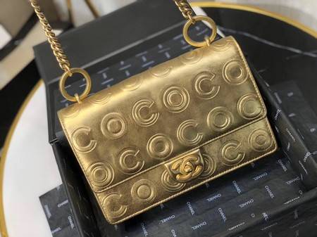 Chanel Shoulder Bag Original Leather Gold 63595 Gold