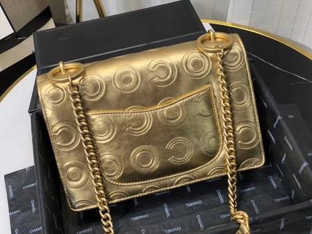 Chanel Shoulder Bag Original Leather Gold 63595 Gold