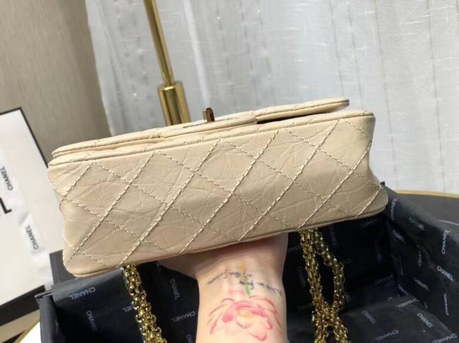 Chanel Shoulder Bag Original Leather Off White AS0874 Gold