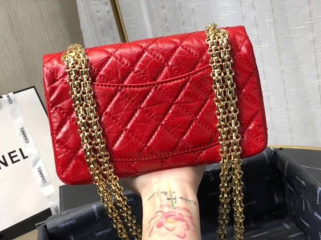 Chanel Shoulder Bag Original Leather Red AS0874 Gold