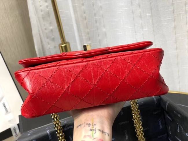 Chanel Shoulder Bag Original Leather Red AS0874 Gold