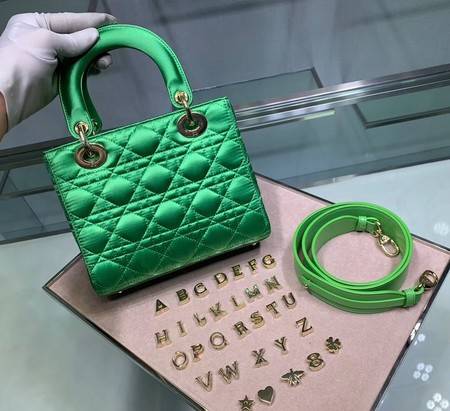 Dior Lady Original Silk Bag 2369 Diamond Green