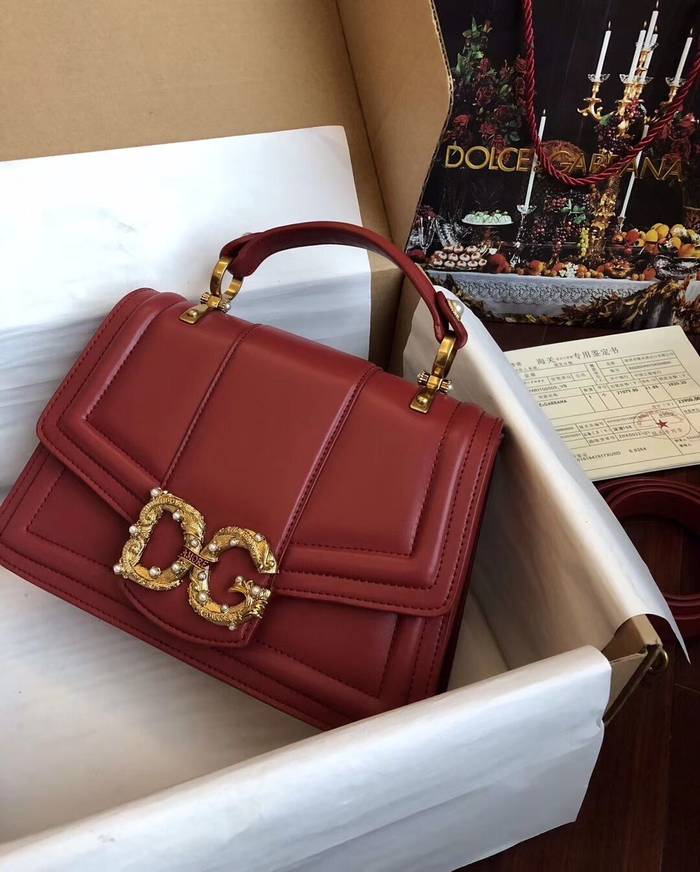 Dolce & Gabbana Origianl Leather Bag 4916 Red