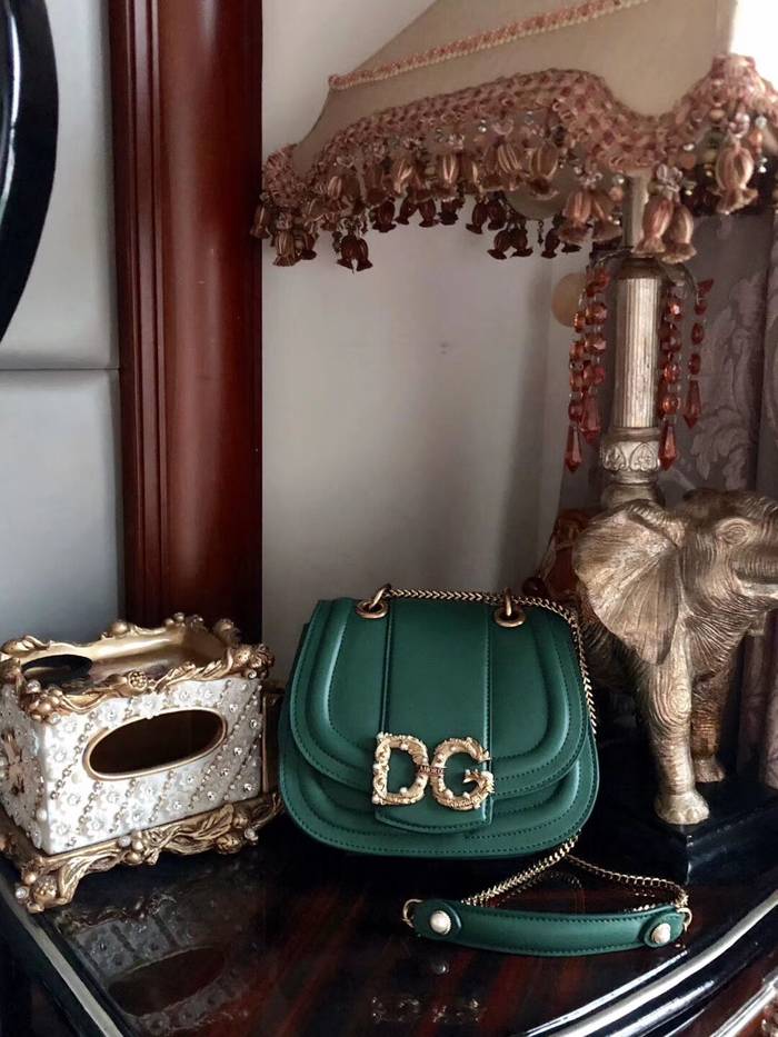 Dolce & Gabbana Origianl Leather Bag 4917 Green