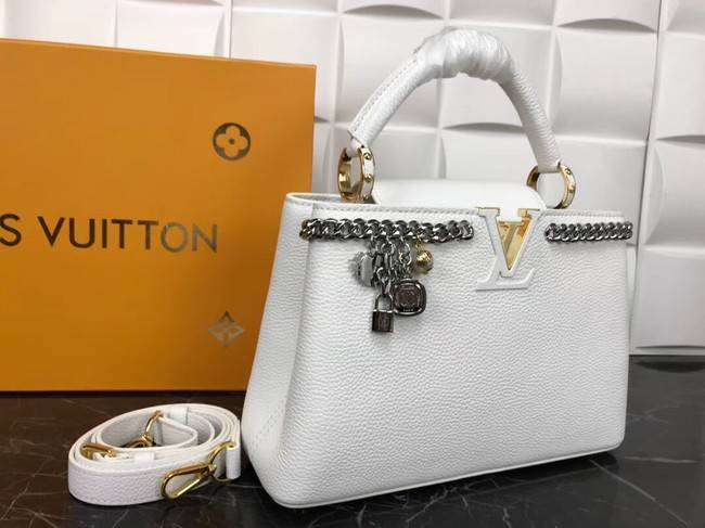 Louis Vuitton Original Leather CAPUCINES PM M52963 White