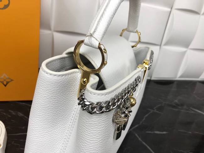 Louis Vuitton Original Leather CAPUCINES PM M52963 White