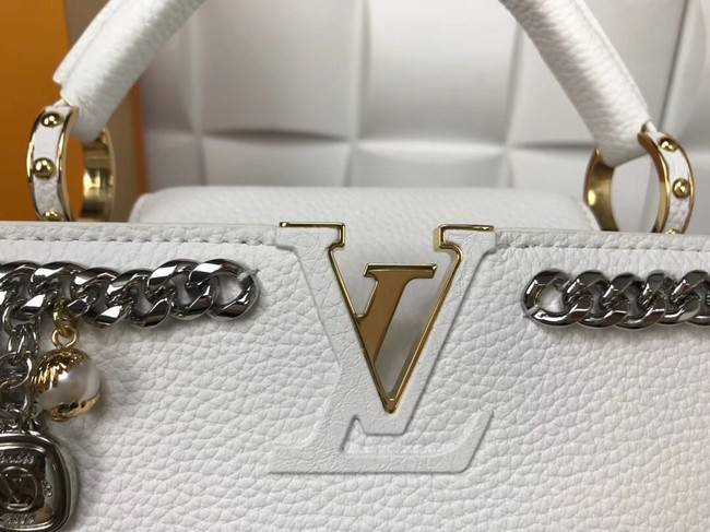 Louis Vuitton Original Leather CAPUCINES PM M52963 White